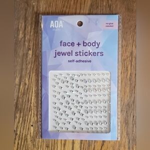 AOA Studio Clear Face & Body Jewel Stickers - Self-Adhesive BNIB